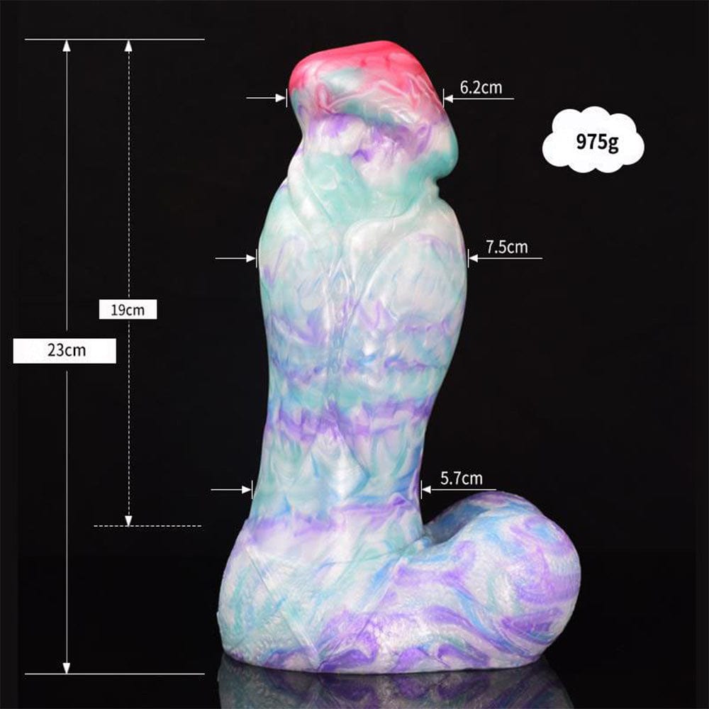 7.48‘’ Colorful Soft Mushroom Head Silicone Artificial Dildo-IntimiLife