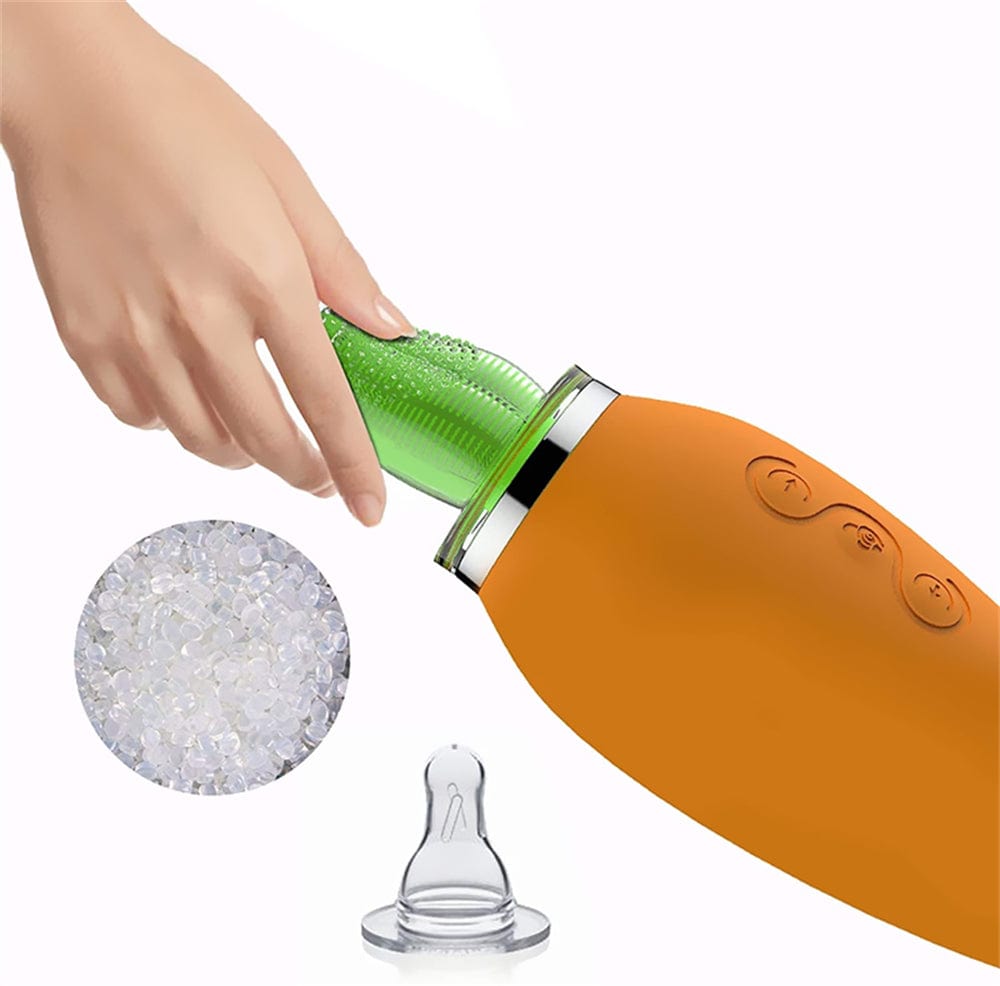 USB charging port and battery indicator on discreet pleasure device