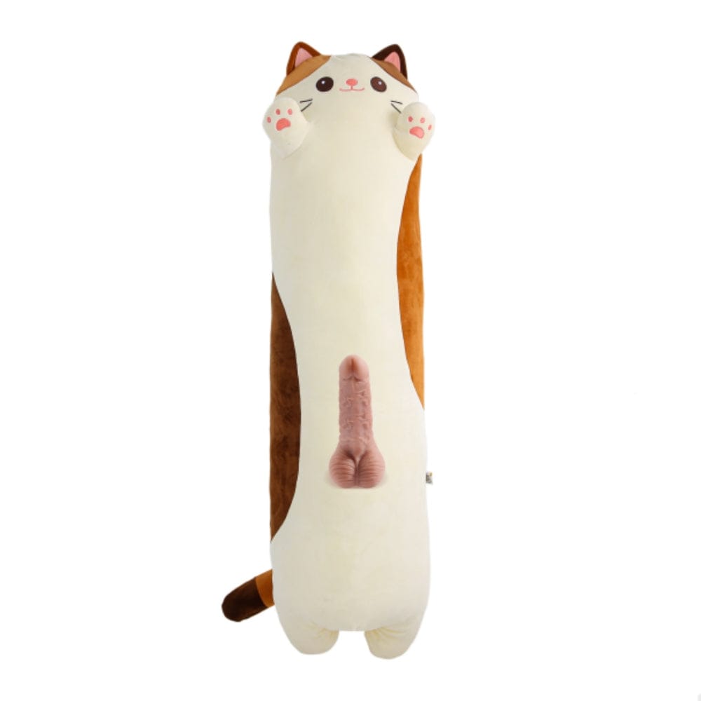 Thrusting dildo machine showing plush doll design and silicone dildo attachment