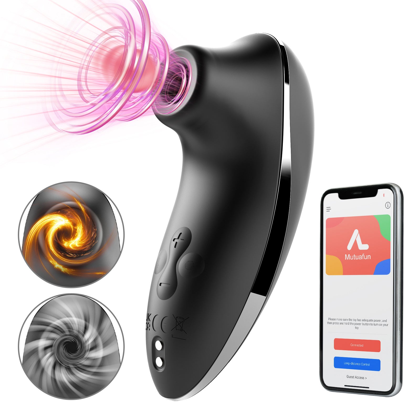 RoseHeat App-Controlled Heated Air-Pulse Suction Massager