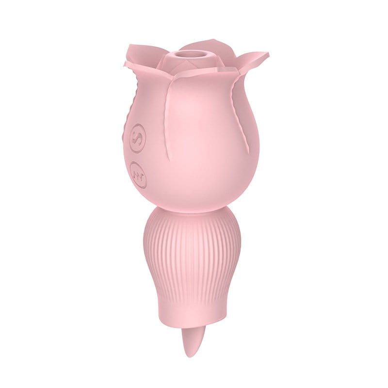 intimilife - Rose Sucking and Tongue Vibrator 2 in 1 Rose Toy-IntimiLife
