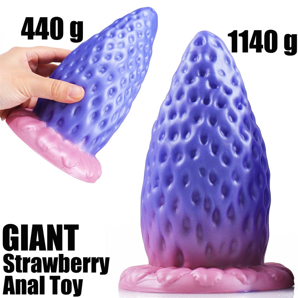 AIMITEX Super Large Strawberry Silicone Butt Plug Anal Sex Toy-IntimiLife