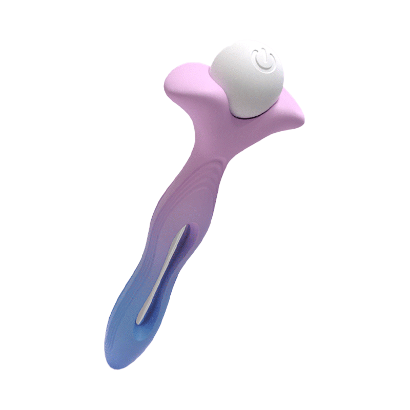 Detachable mini vibrator showing modular design with gradient colors