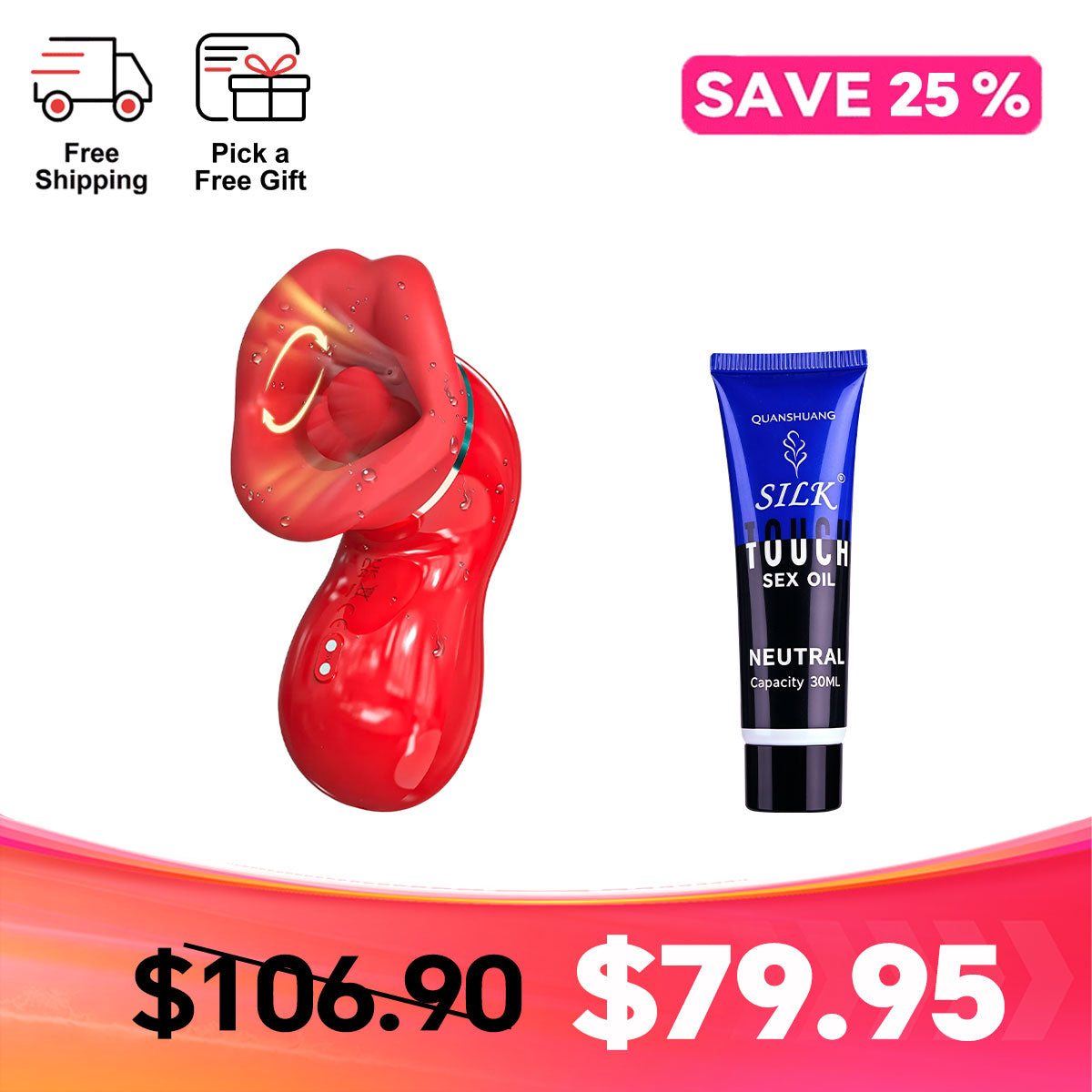 LushMouth Rotating Tongue Suction Massager for Dual