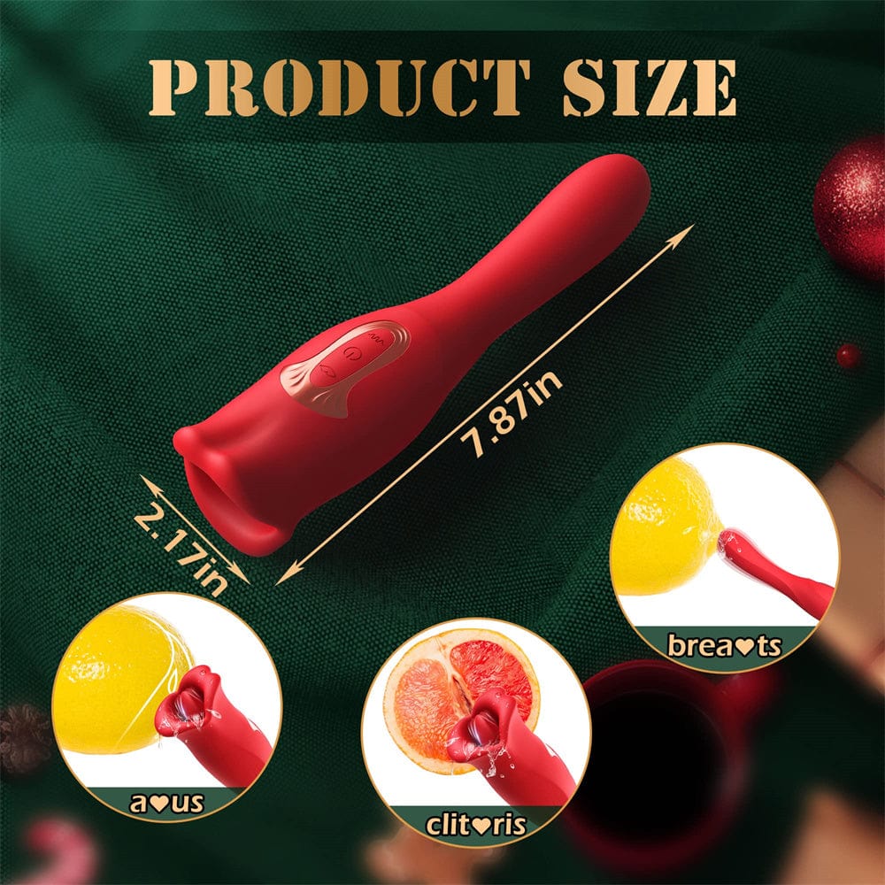 Close-up of realistic tongue texture with French kissing motion demonstration