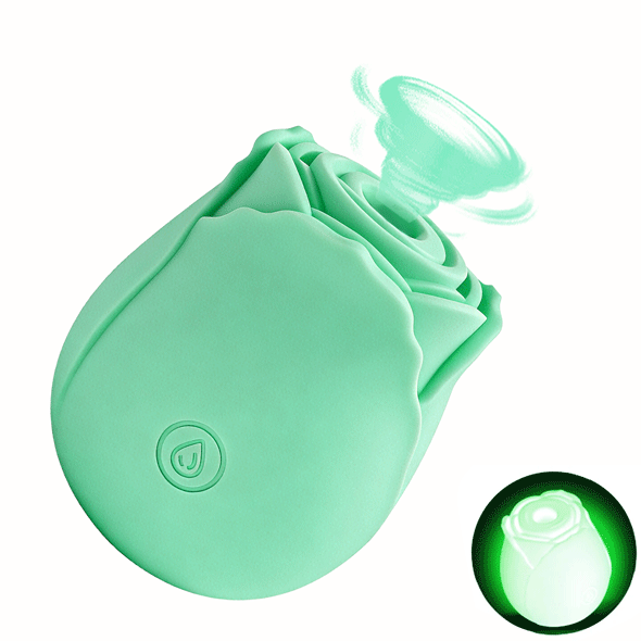 Mint Luminous Rose Suction Toy – MintGlow Luminous Original Rose Suction Toy for Ultimate Pleasure front product view