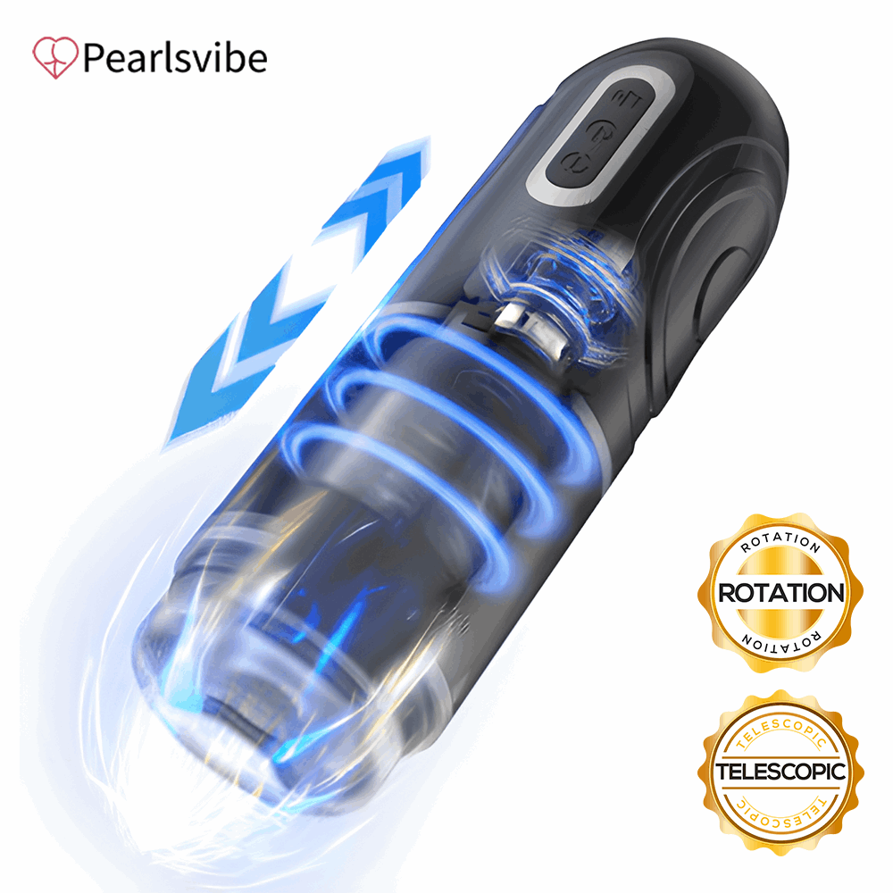 PowerKing Ultra-Technical Hands-free 7 Telescopic Rotation Modes Male Masturbator Cup-IntimiLife