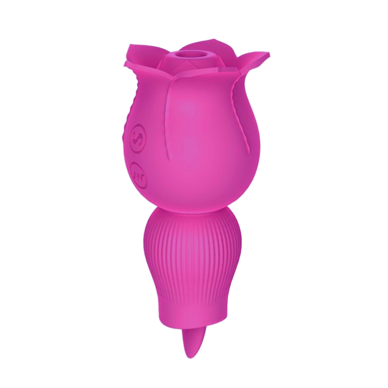 intimilife - Rose Sucking and Tongue Vibrator 2 in 1 Rose Toy-IntimiLife