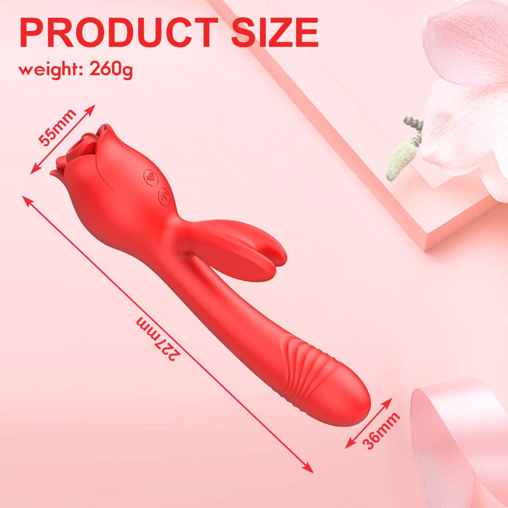 intimilife - Rose Vibrator G Spot Clitoral Stimulator-IntimiLife
