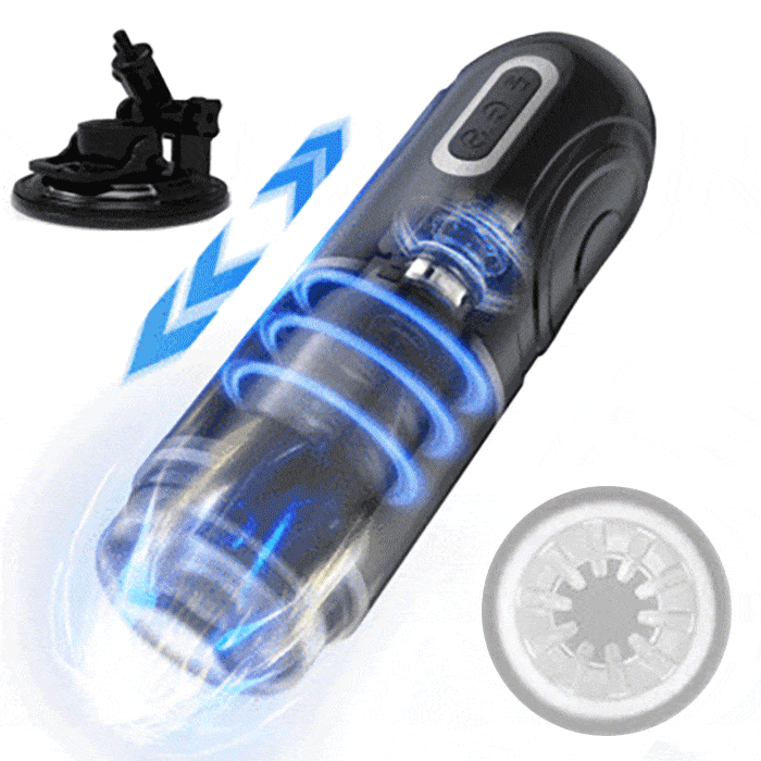 PowerKing Ultra-Technical Hands-free 7 Telescopic Rotation Modes Male Masturbator Cup-IntimiLife