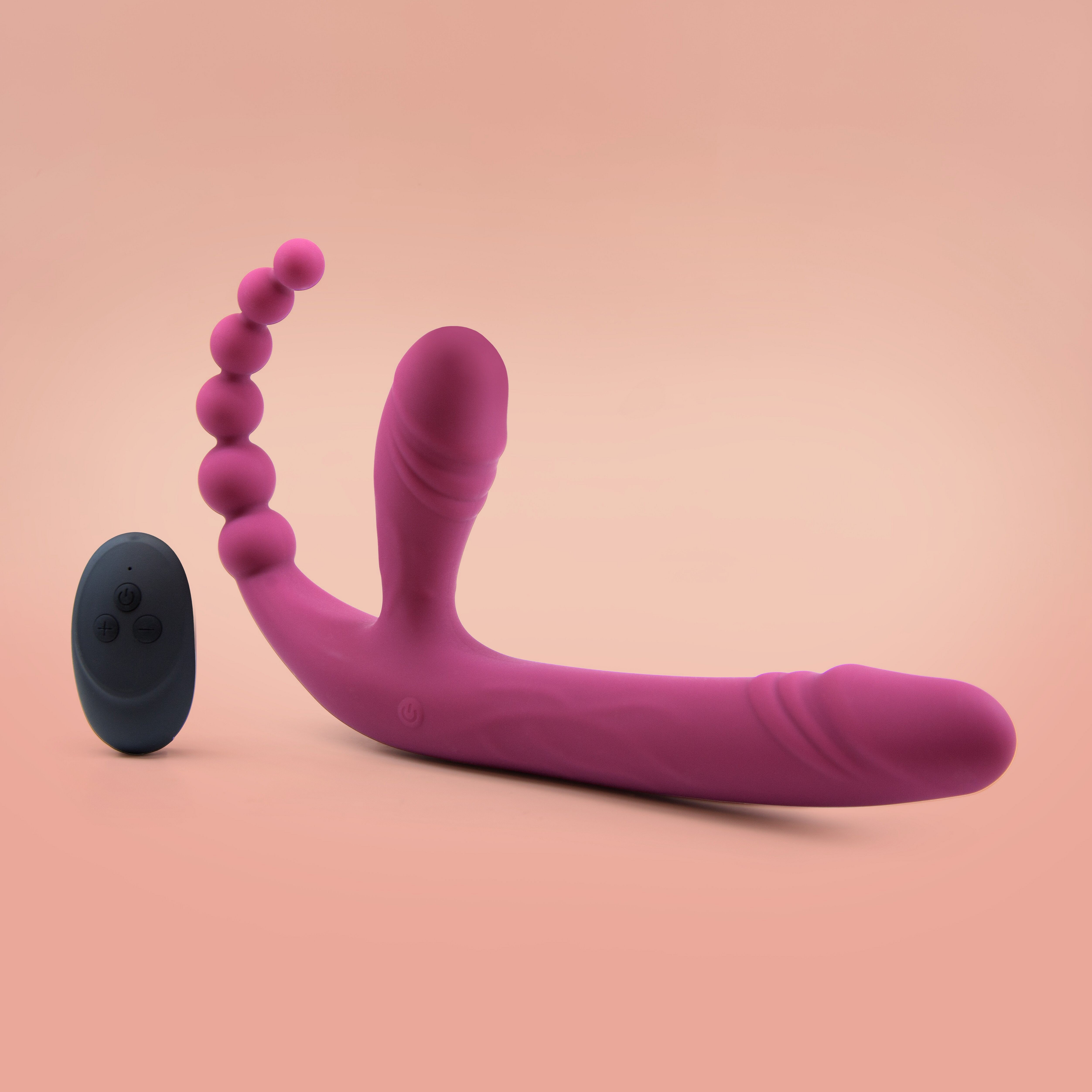 Three Way Love Dp Strapless Strap On product image 1