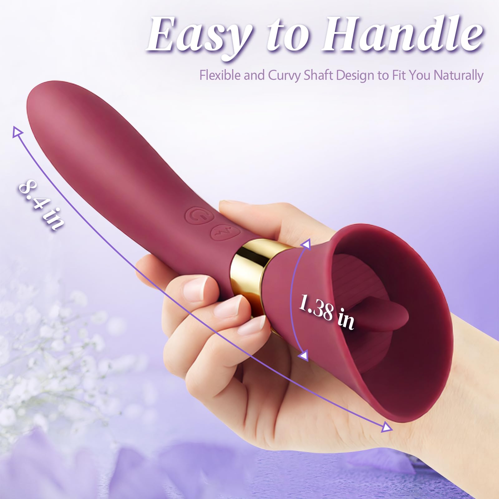 TongueRush Tongue & G-Zone Massager Dual Motor Wand Solo