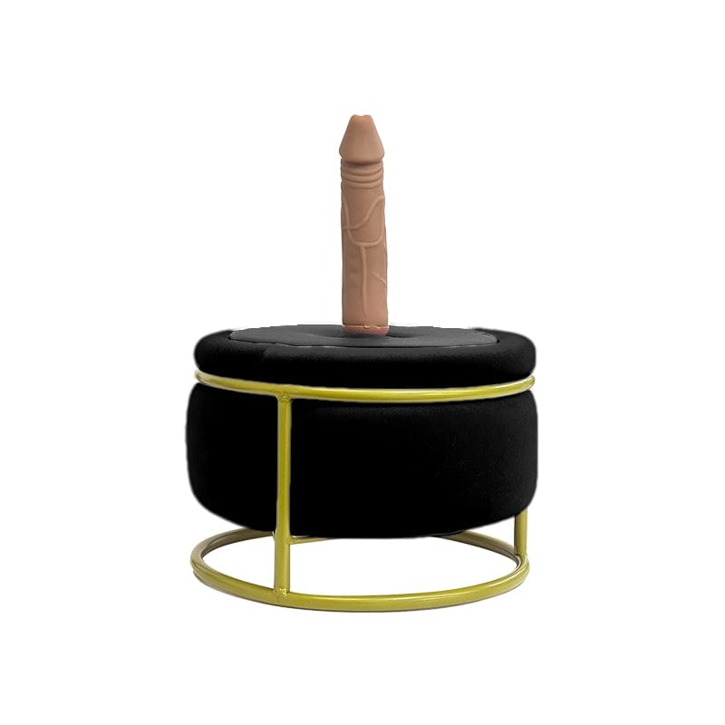 Red dildo machine chair showing adjustable height settings