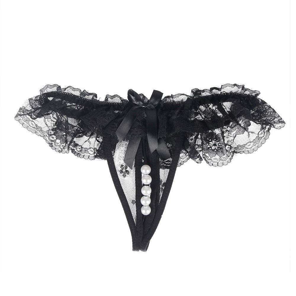 Lace and Pearl Panty Crotchless Pearl Panties product image 6