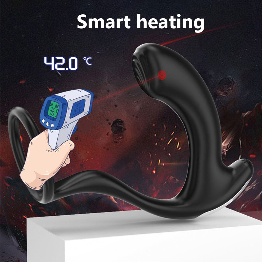 Prostate massager in use highlighting ergonomic design