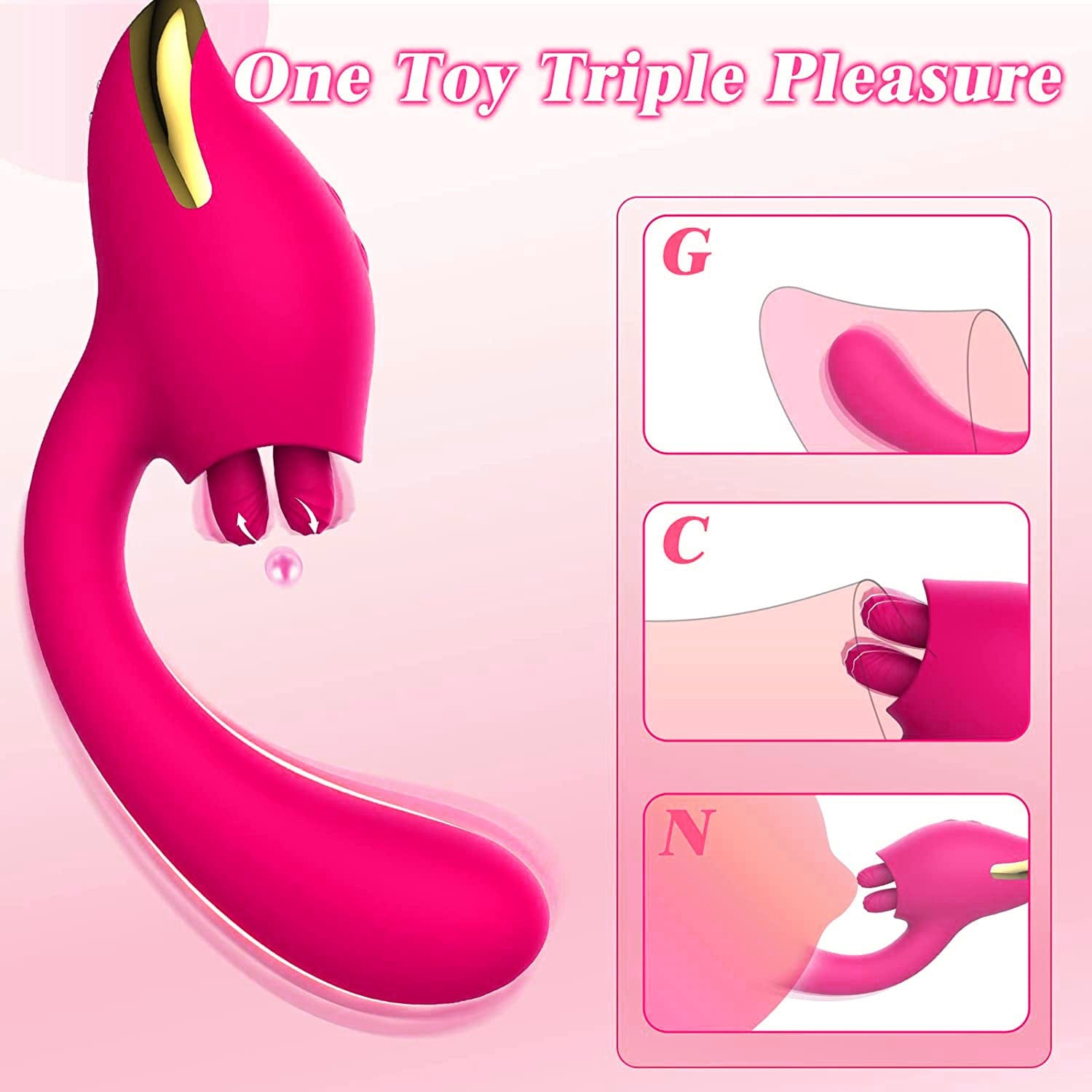 Vibrator in use setting demonstrating whisper-quiet operation and flexibility