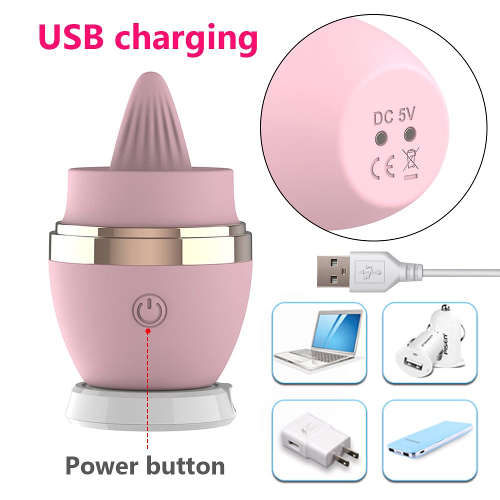 intimilife - Licking Tongue 10 Modes Egg Vibration Medical Silicone-IntimiLife