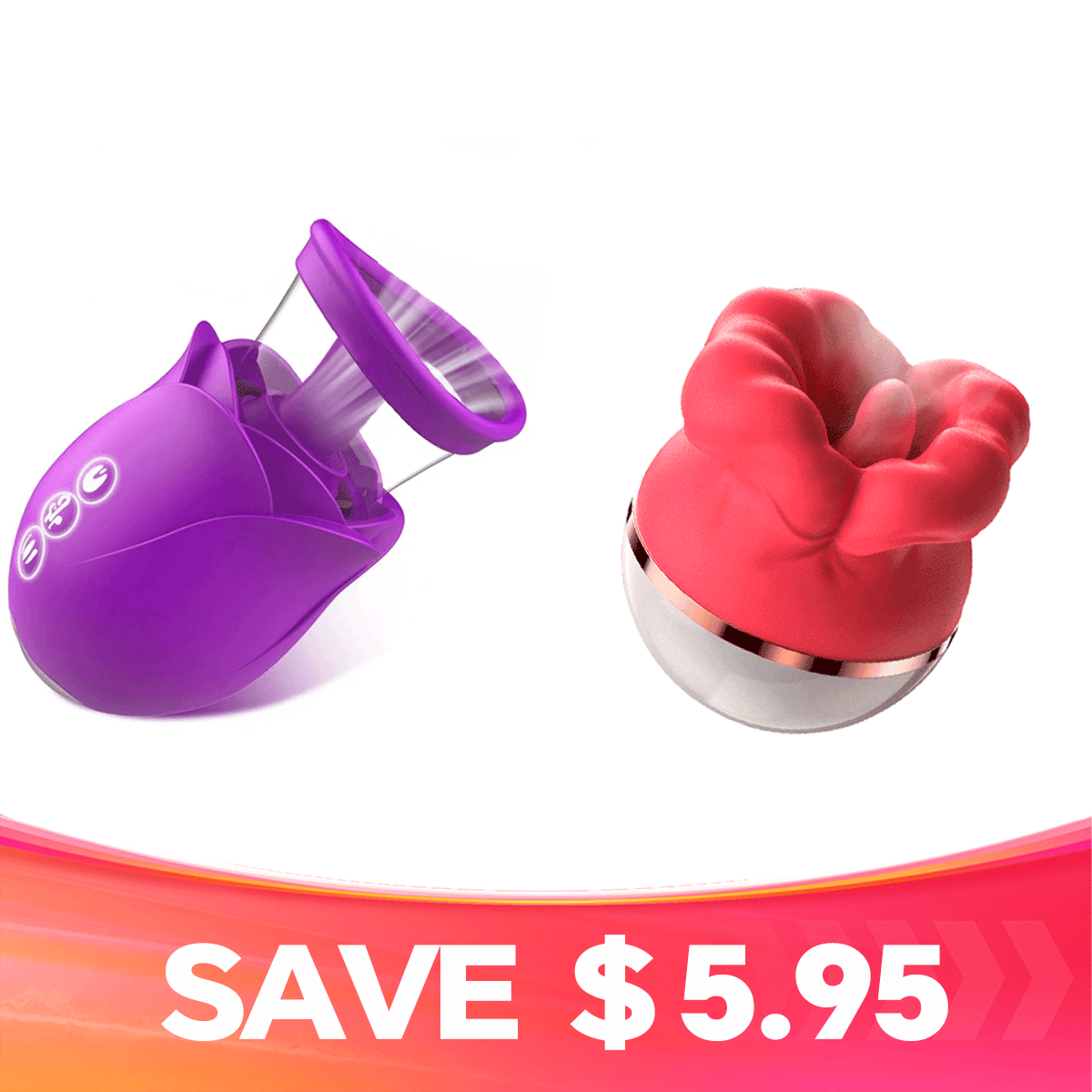 Vortex - 3-in-1 Upgraded Rose Toy Suction & Tongue