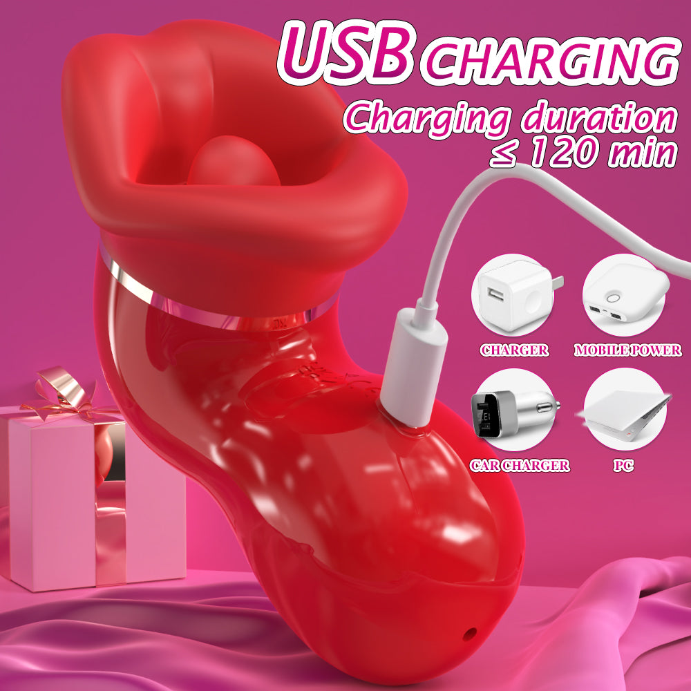 LushMouth Rotating Tongue Suction Massager for Dual
