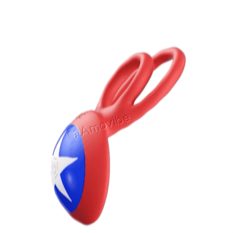 Vibrating cock ring with 9 modes displayed on neutral background