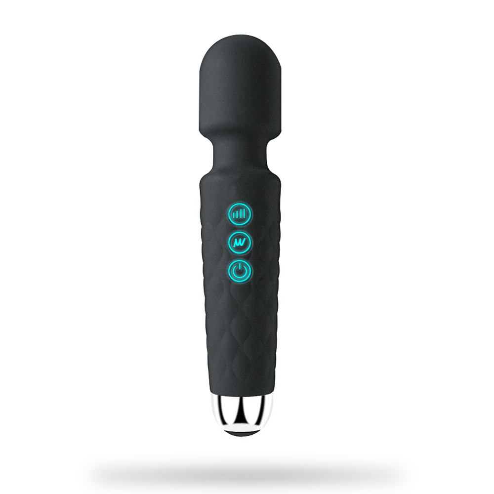 Magic wand nipple vibrator showing sleek design and silicone texture