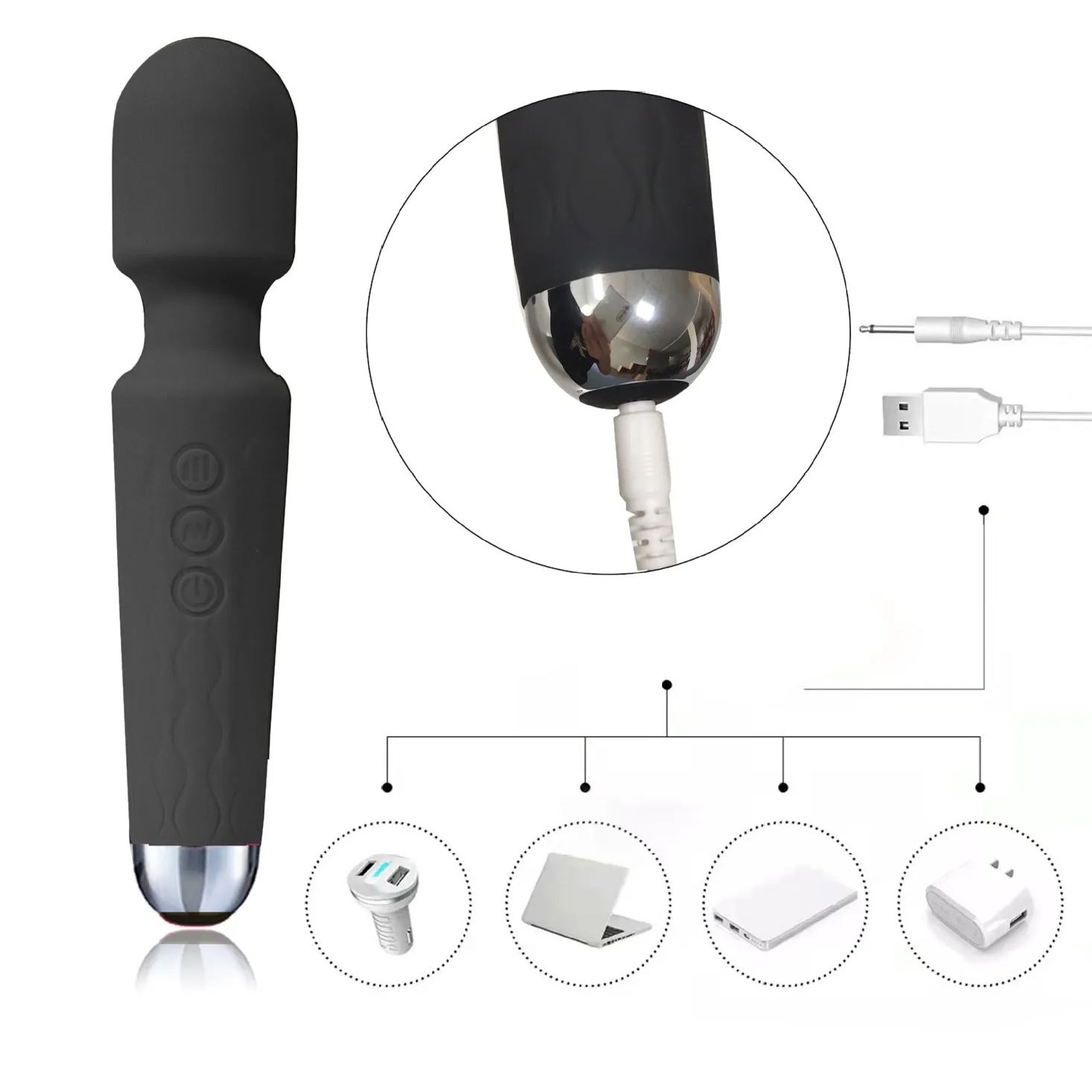 Close-up of the strong shock nipple attachment with detailed features