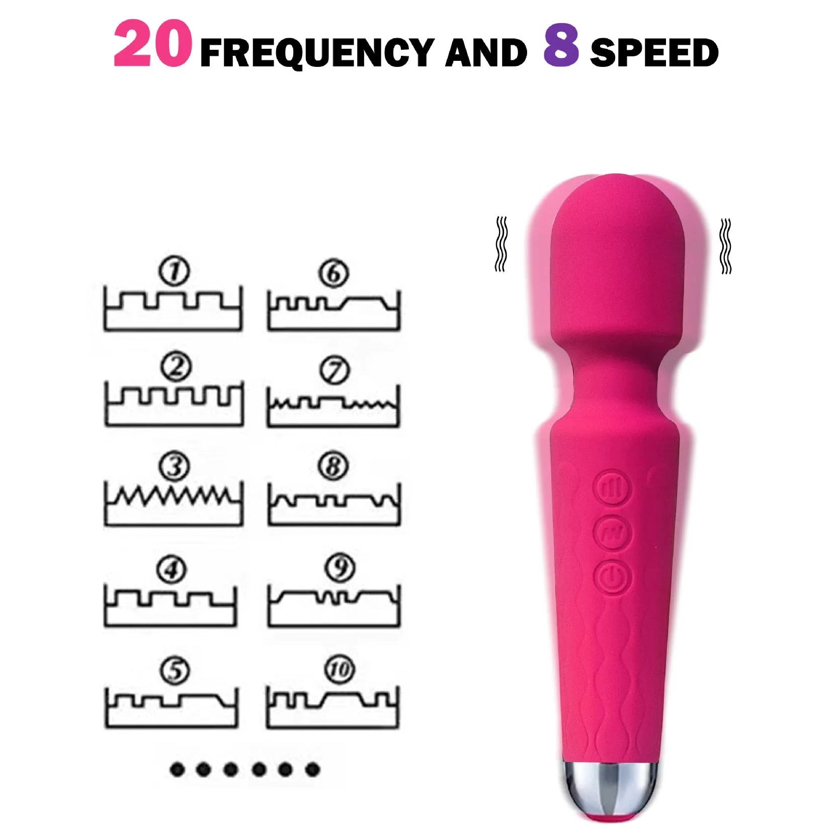 Waterproof vibrator displayed in shower setting for versatile use