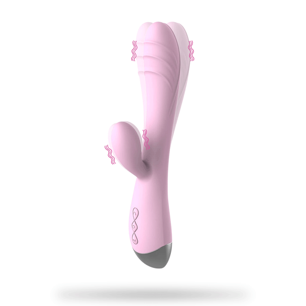 Pink 10-frequency G-spot vibrator with ergonomic design