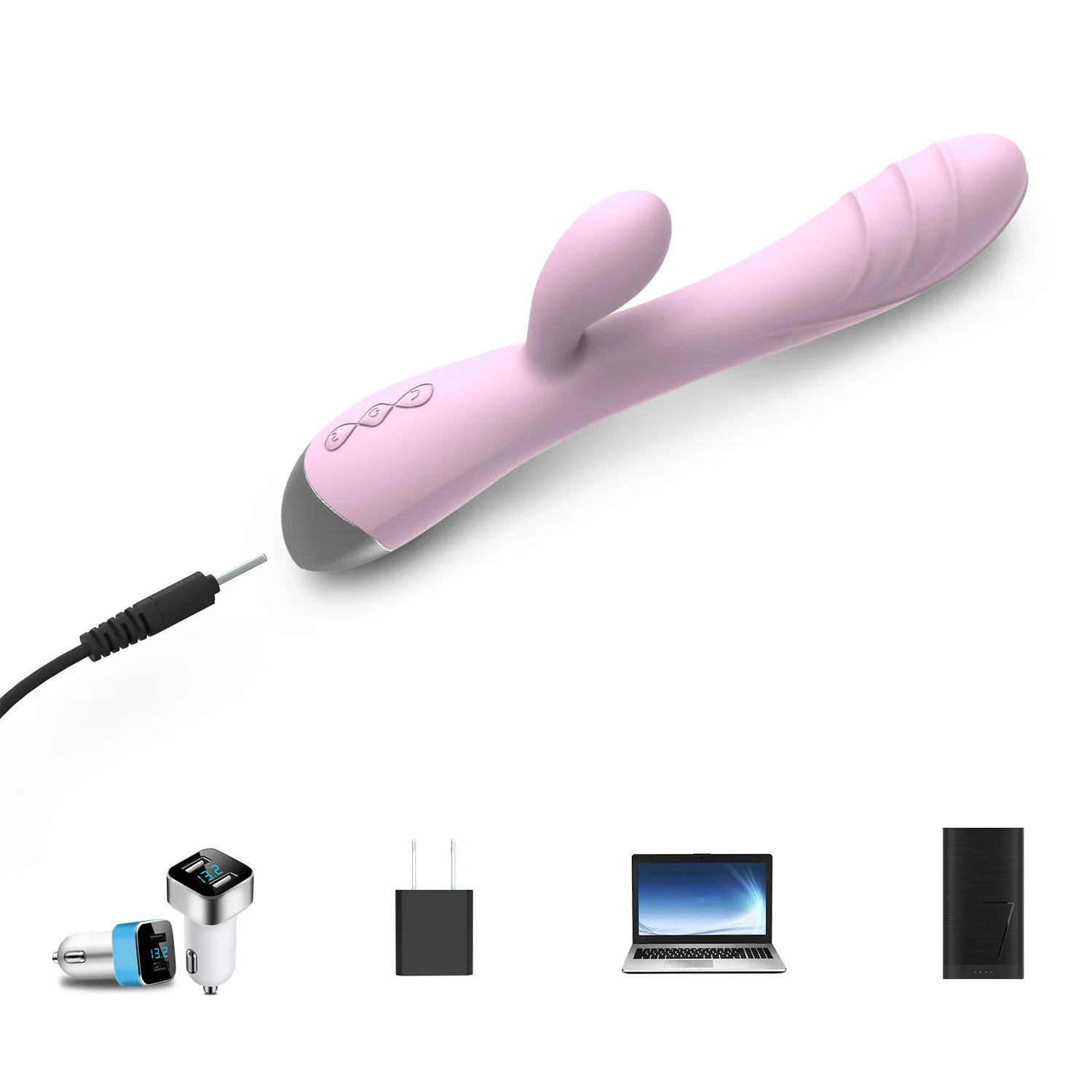Package contents including vibrator and charging cable