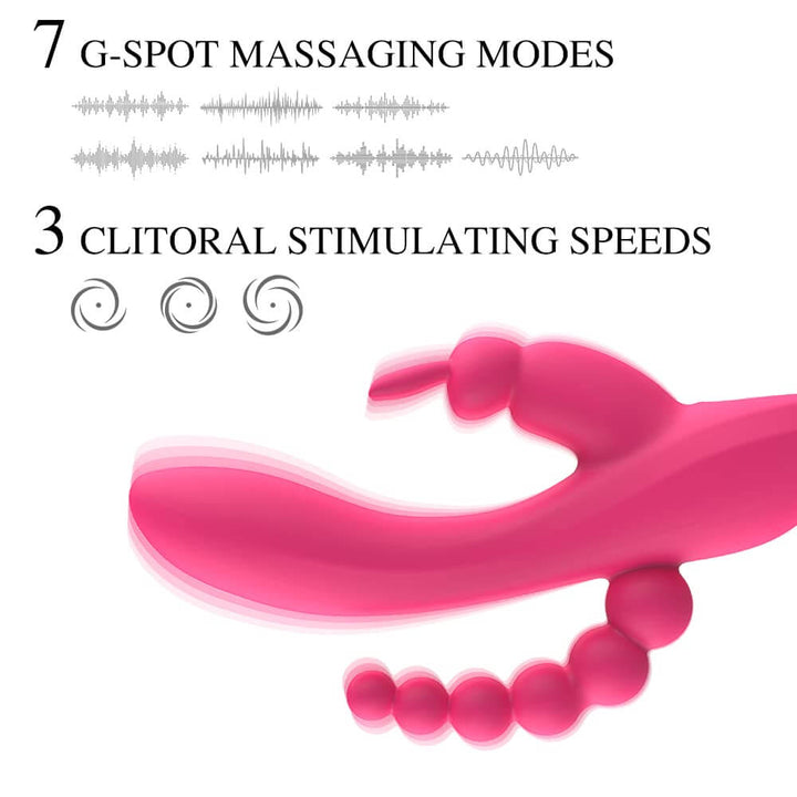 Double-Headed 3-Point Multi-Frequency Vibrating Masturbator-IntimiLife