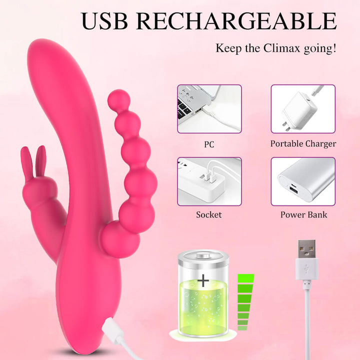 Hand holding the rechargeable masturbator showing comfortable grip and discreet size