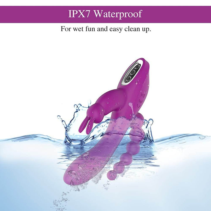 Double-Headed 3-Point Multi-Frequency Vibrating Masturbator-IntimiLife