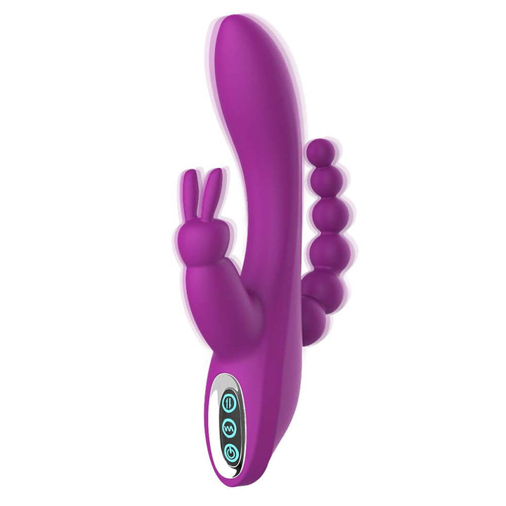 Close-up of the dual stimulation heads and medical-grade silicone construction