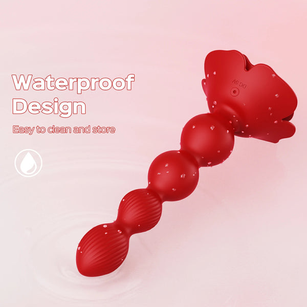 Rose Gyrating Anal Beads-IntimiLife