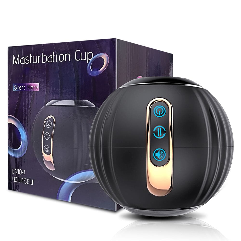 Automatic rotating male stroker showing textured interior design