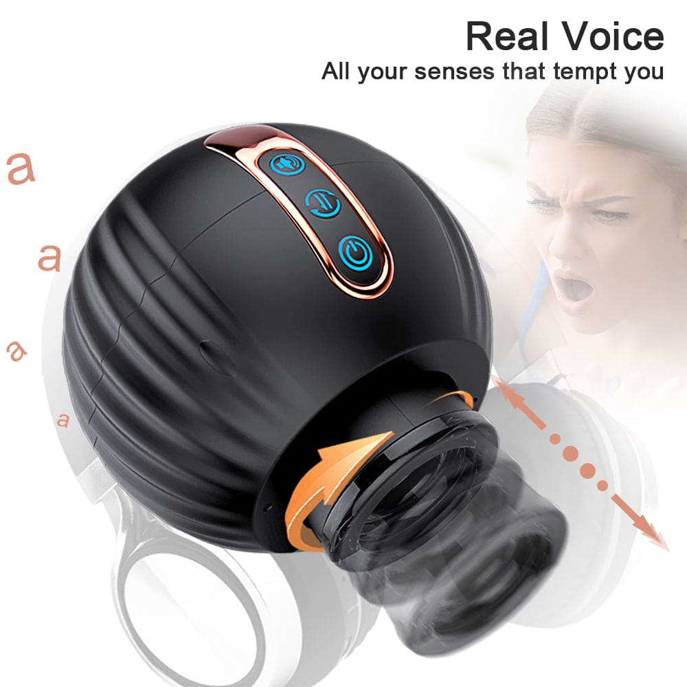 Rotating penis stimulator featuring ergonomic grip and controls