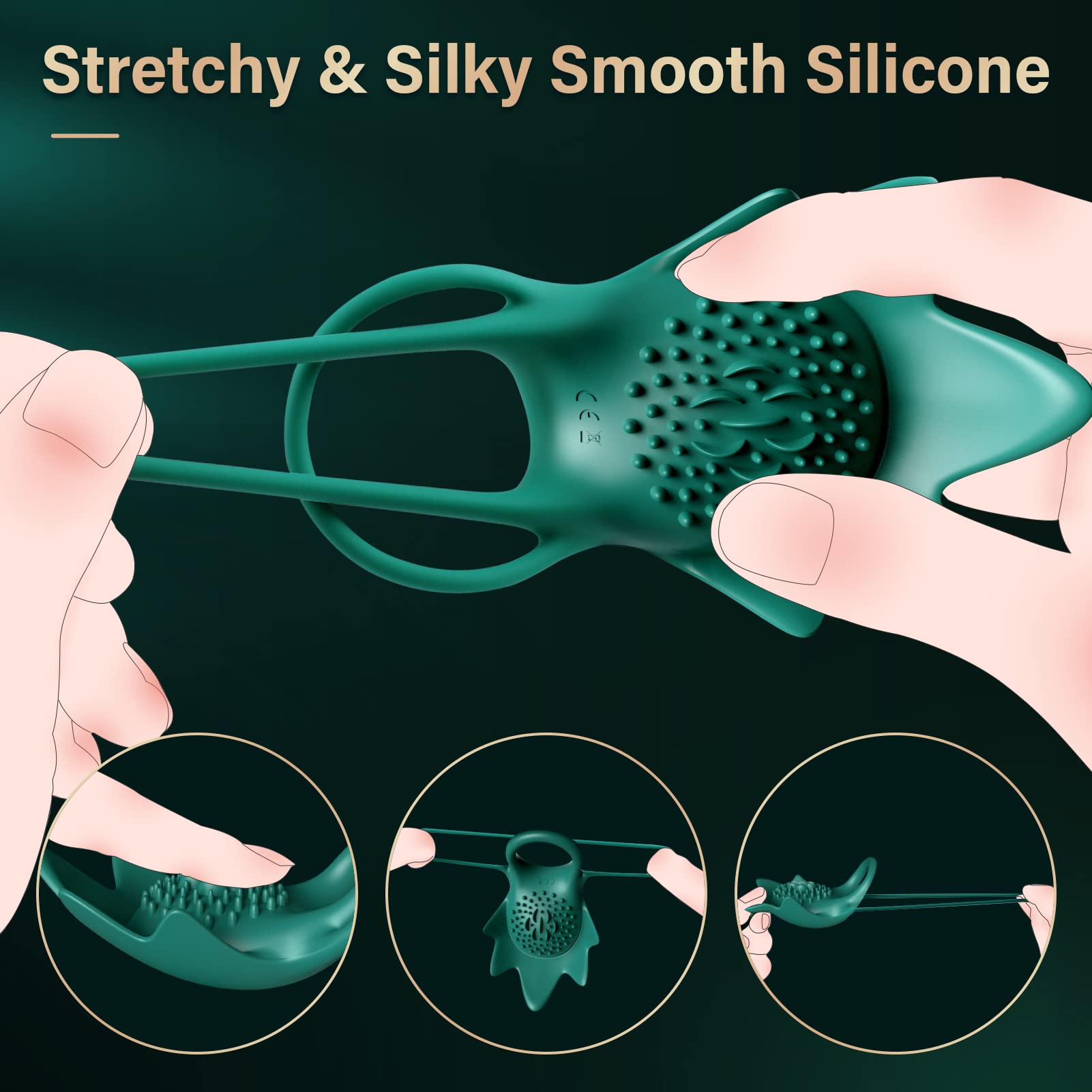 Vibrating Cock Ring with 10 Vibration Modes, Couple Penis Ring Glans Training Toy-IntimiLife