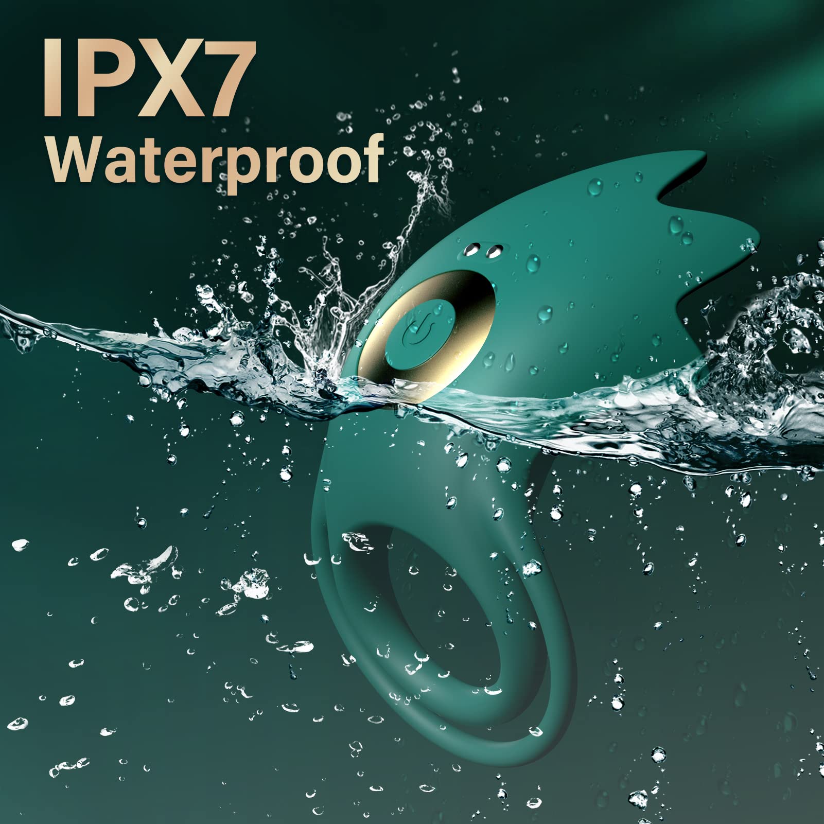 Vibrating Cock Ring with 10 Vibration Modes, Couple Penis Ring Glans Training Toy-IntimiLife