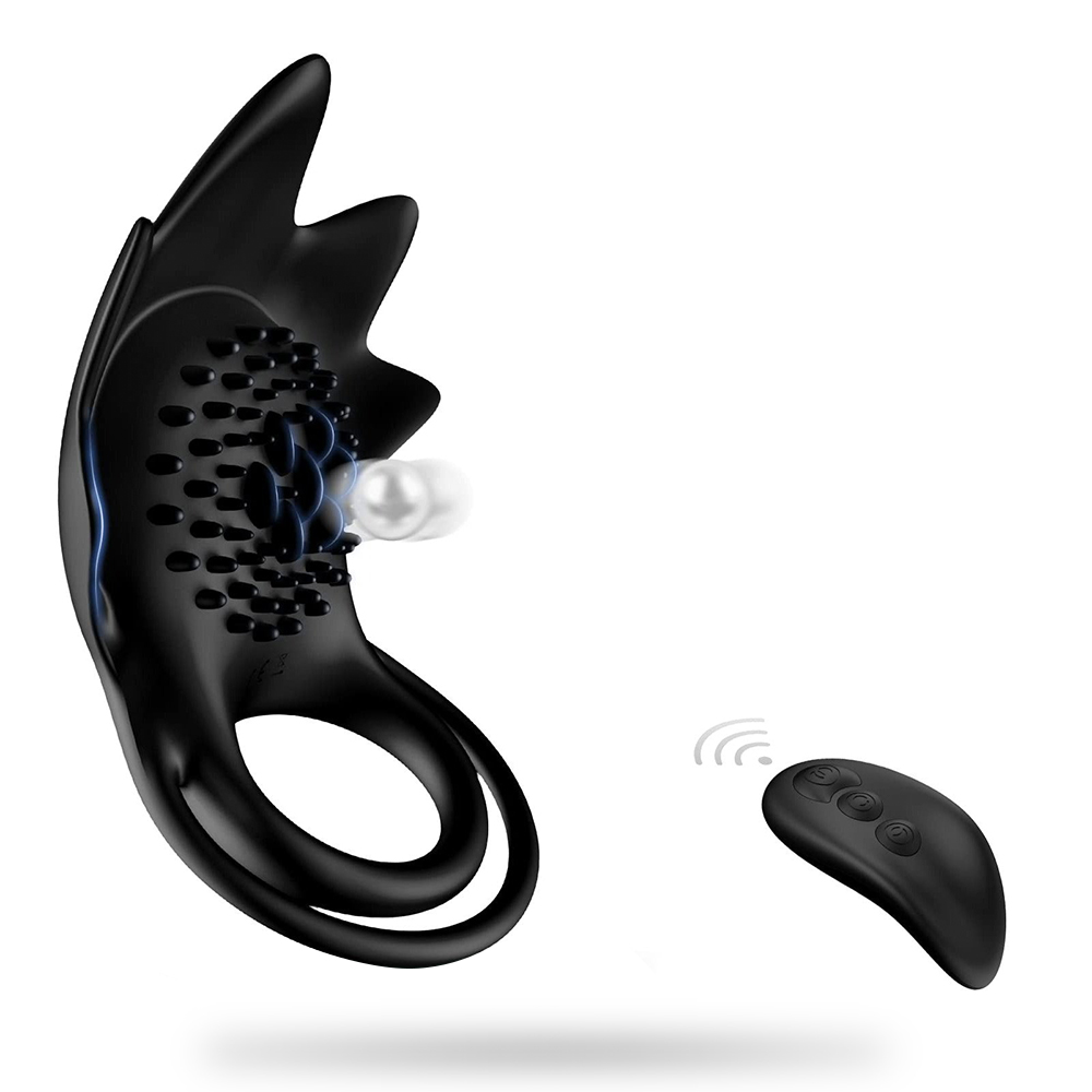 Vibrating Cock Ring with 10 Vibration Modes, Couple Penis Ring Glans Training Toy-IntimiLife