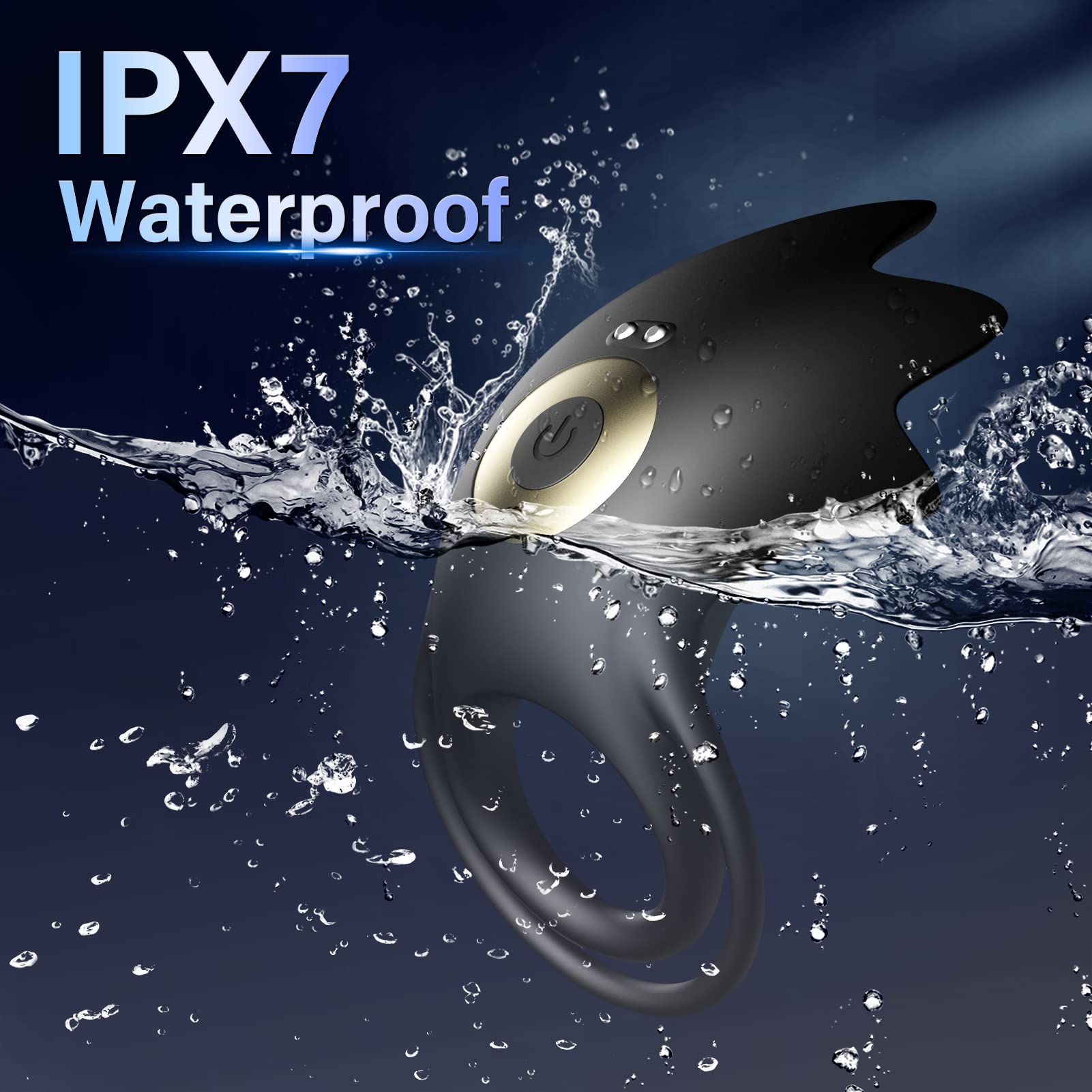 Vibrating Cock Ring with 10 Vibration Modes, Couple Penis Ring Glans Training Toy-IntimiLife