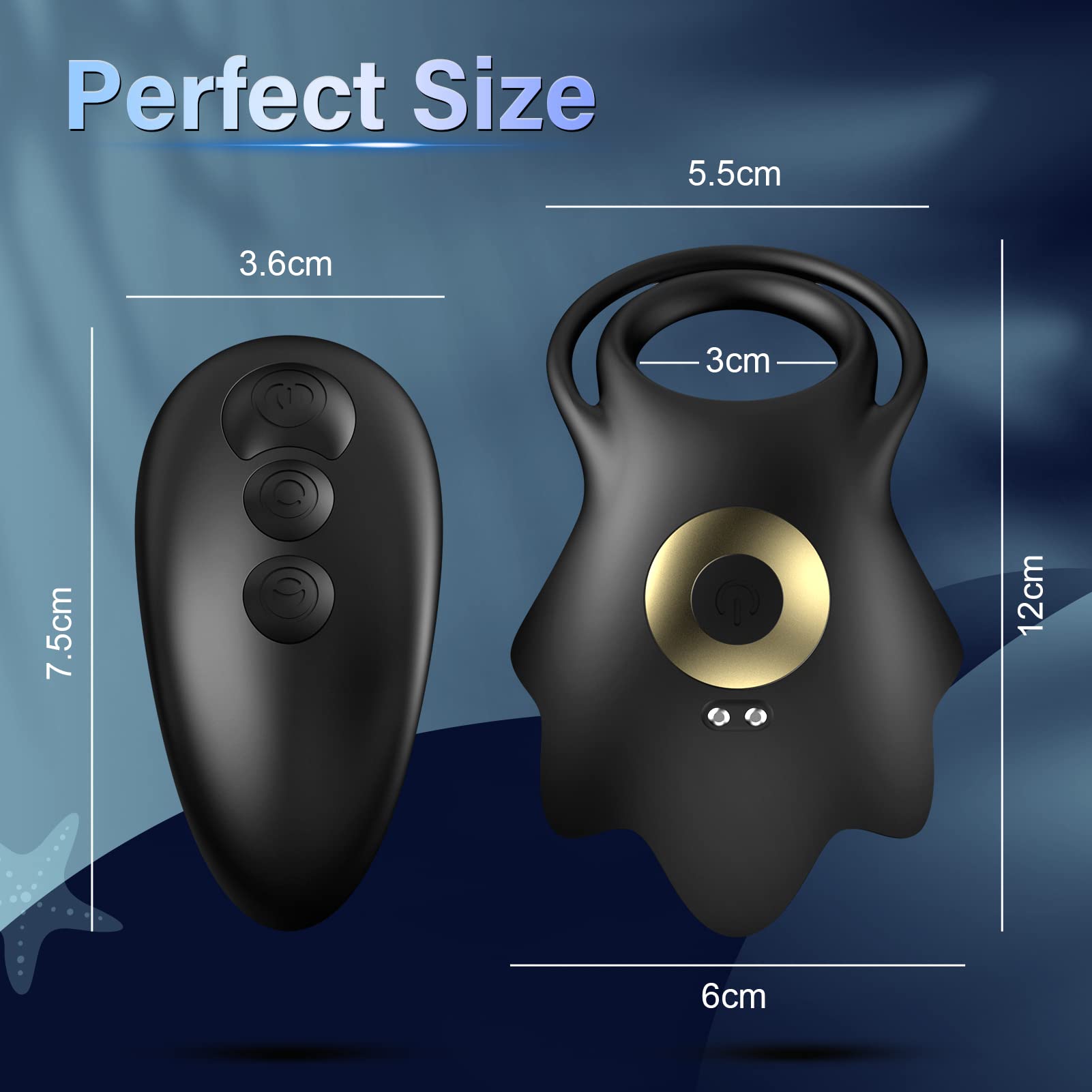 Vibrating Cock Ring with 10 Vibration Modes, Couple Penis Ring Glans Training Toy-IntimiLife