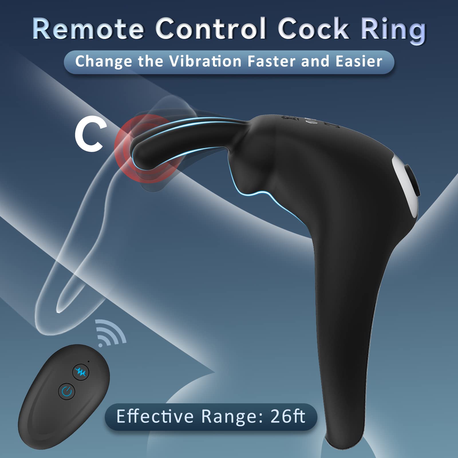 Bunny Rabbit Shaped Rechargeable Vibrating Cock Ring-IntimiLife