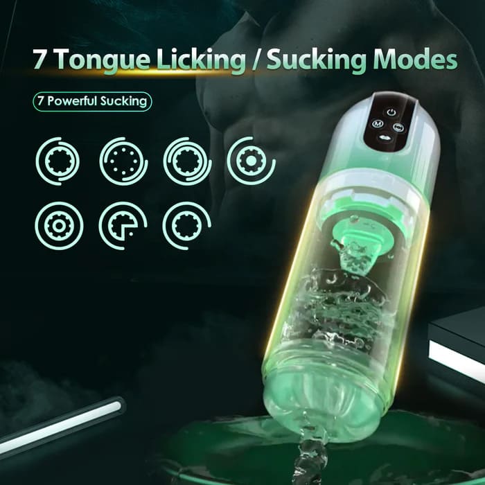 Waterproof penis pump being used in bathroom spa setting