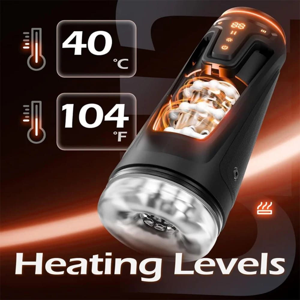 Victor - 3 in 1 Male Stroker 9 Vibrating & 8 Thrusting Modes & 2 Heating Levels Male Sex Toys-IntimiLife