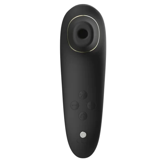Close-up of the silicone tip and air suction opening for targeted stimulation