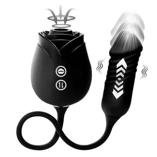 Close-up of rose suction head with 10 suction modes for external pleasure
