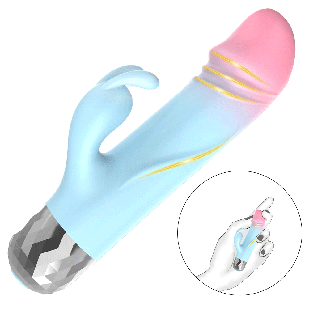 Compact mini rabbit vibrator with ergonomic design for comfortable handling