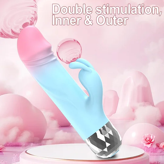 Mini vibrator displaying multiple vibration mode settings and controls