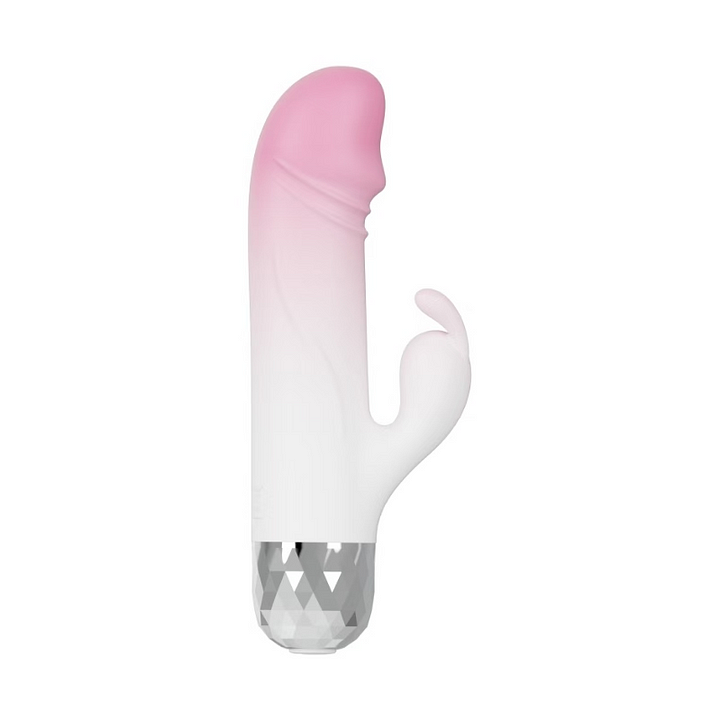 Travel-friendly bullet dildo in hand demonstrating compact size