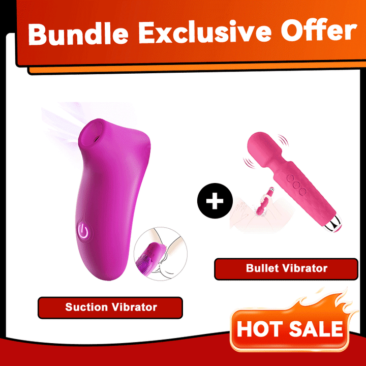 Rose clitoral suction vibrator showing ergonomic grip design